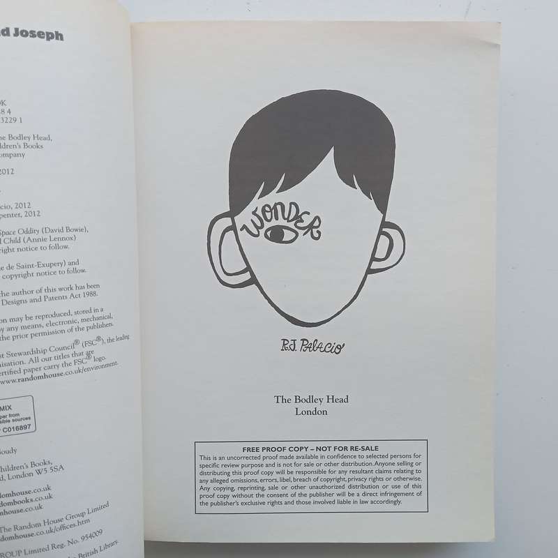 Wonder (Proof Copy) | R. J. Palacio