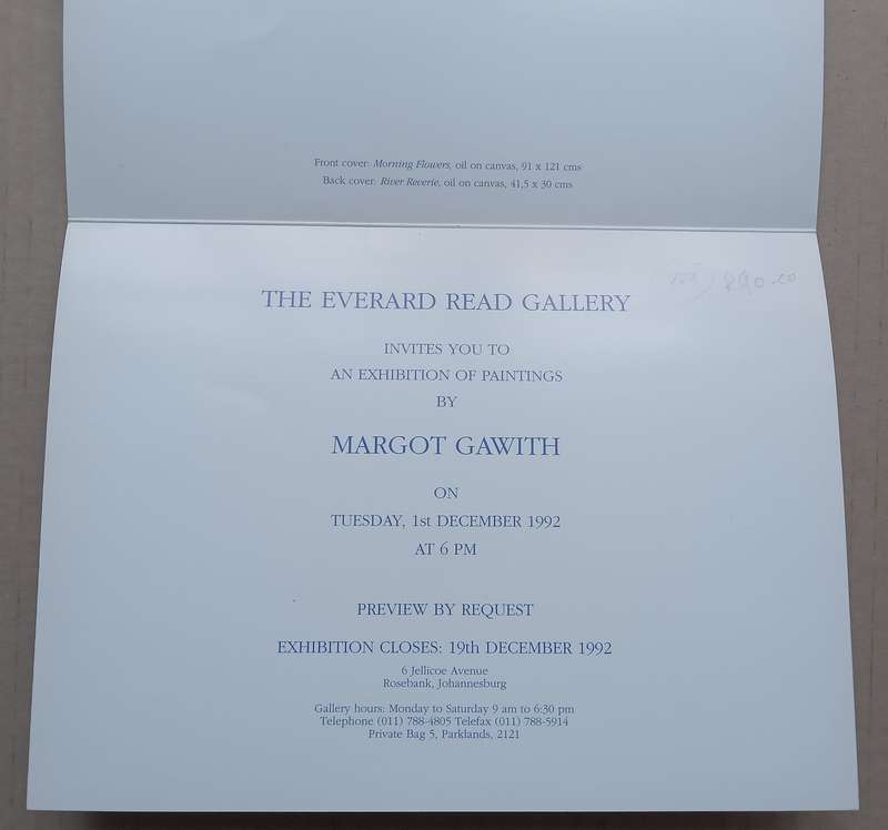 Margot Gawith: Paintings (Invitation to the Exhibition)