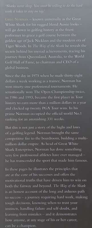 The Way of the Shark: Lessons on Golf, Business and Life (Hardcover Ed.) | Greg Norman