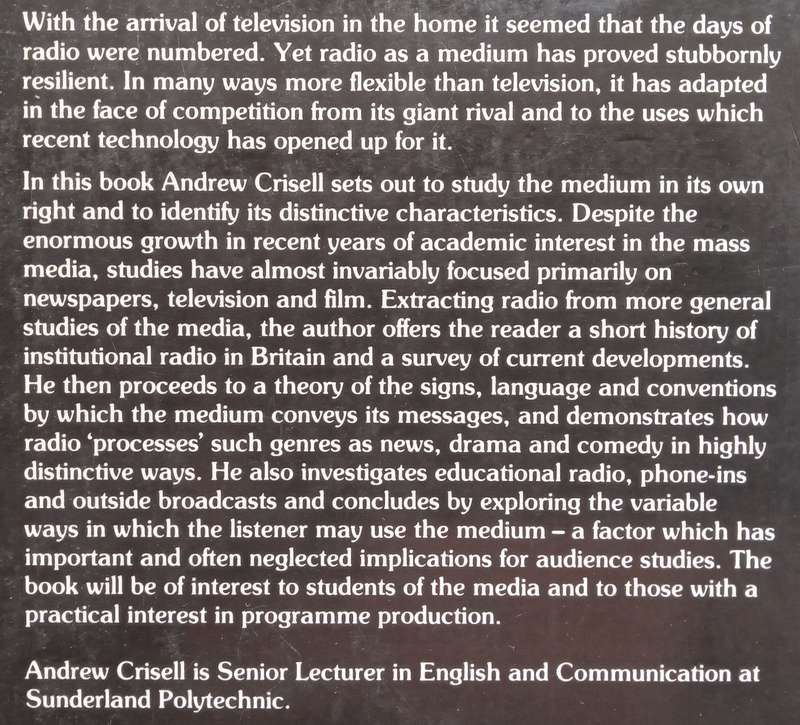 Understanding Radio | Andrew Crisell