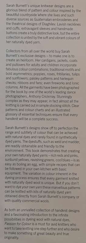 Passion for Colour: Designer Knitwear with Natural Dyes | Sarah Burnett
