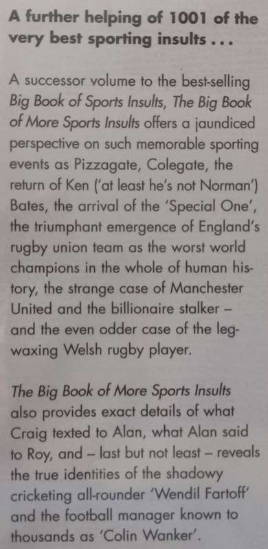 The Big book of More Sports Insults | Jonathan L'Estrange