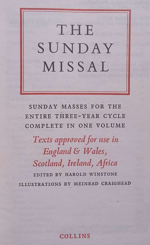 The Sunday Missal | Harold Winstone (Ed.)