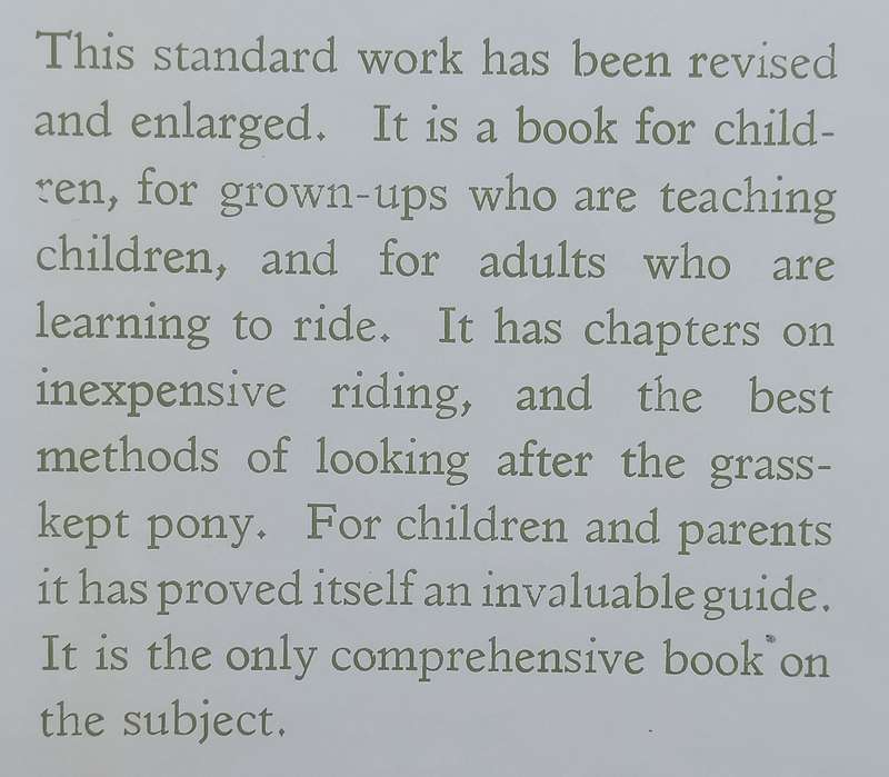 The Young Rider: Pointers for Children, for Parents and Grown Ups | Golden Gorse