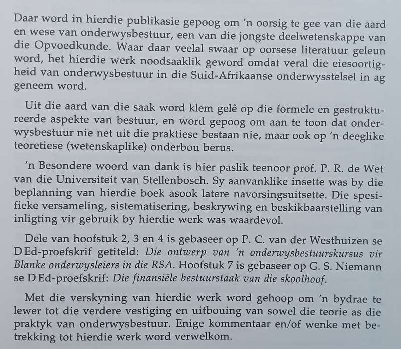Onderwysbestuur: Grondslae end Riglyne (Afrikaans) | P. C. van der Westhuizen
