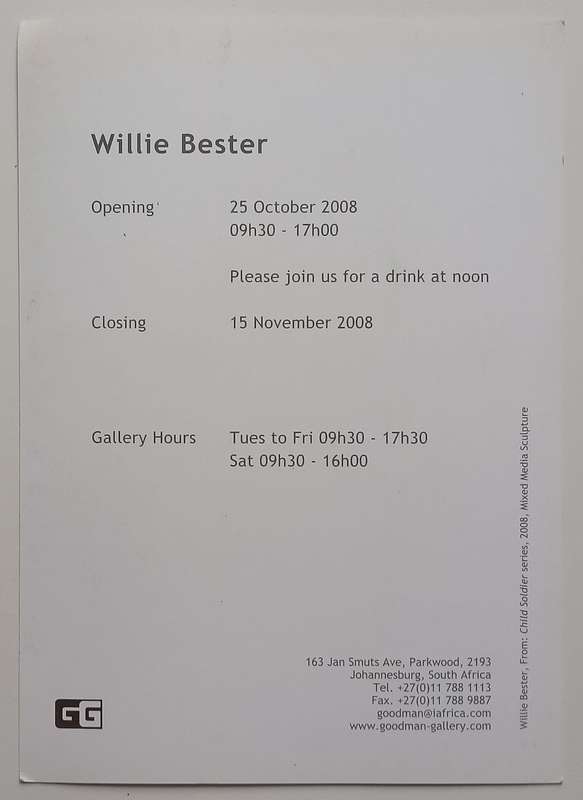 Willie Bester (Invitation Card to an Exhibition of his Work)