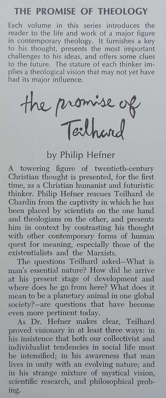 The Promise of Teilhard (Promise of Theology Series) | Philip Hefner
