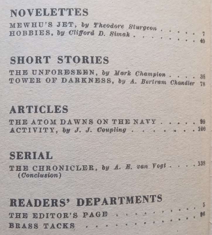 Mewhus Jet (Astounding Science Fiction, November 1946) | Theodore Sturgeon