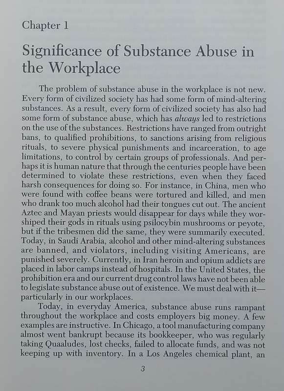 Substance Abuse and Employee Rehabilitation | Robert Thompson, Jr.