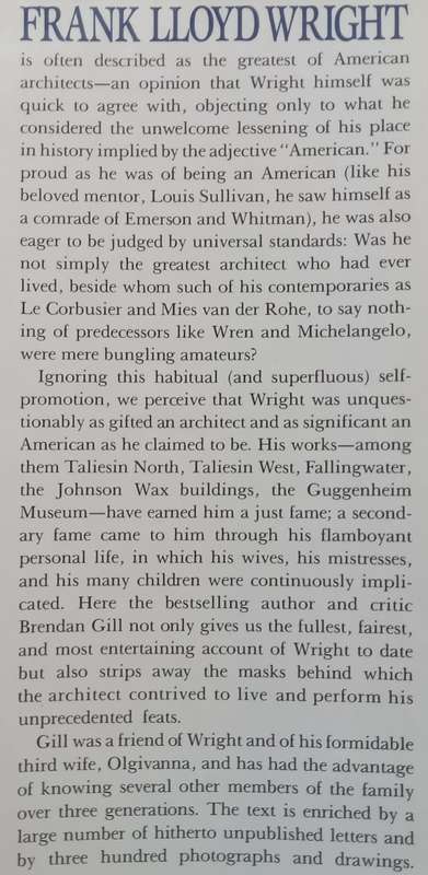 Many Masks: A Life of Frank Lloyd Wright | Brendan Gill