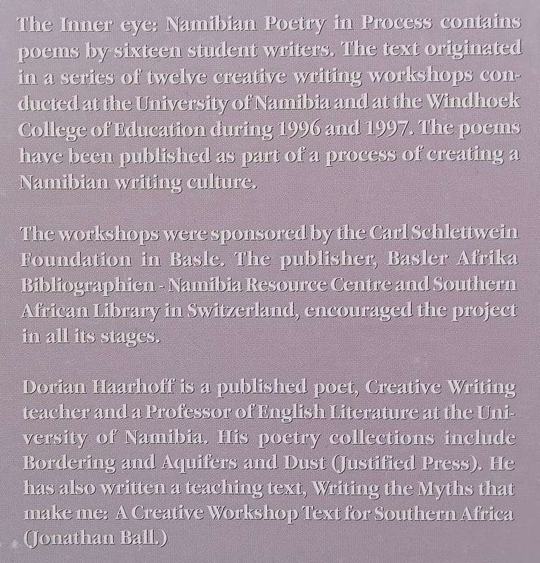 The Inner Eye: Namibian Poetry in Process (Copy of Stephan Gray) | Dorian Haarhoff (Ed.)