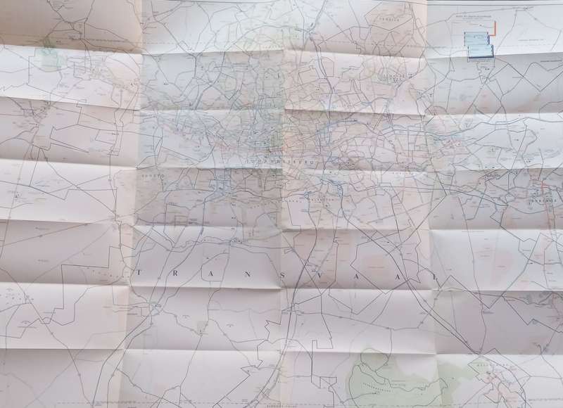 Southern Transvaal Through-Route Map (With Route Numbers) AA Map