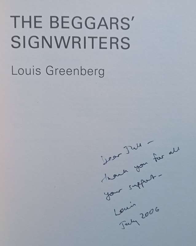 The Beggars Songwriter (Inscribed by Author) | Louis Greenberg