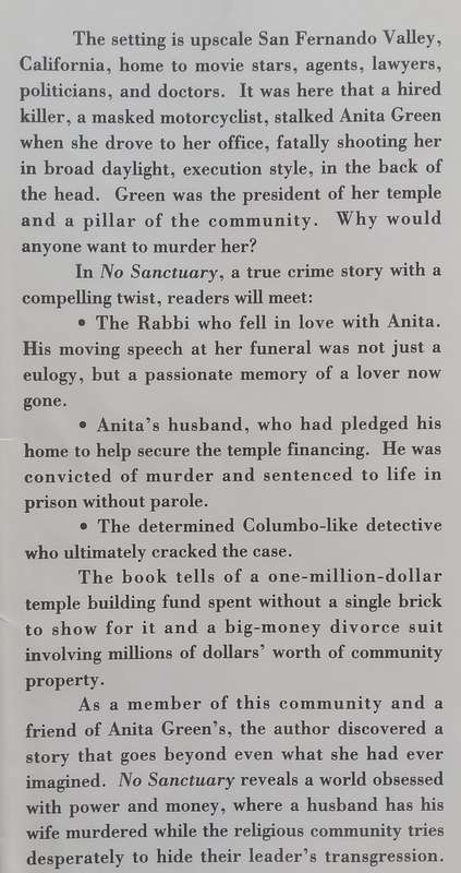 No Sanctuary: The True Story of a Rabbis Deadly Affair | Michele Samit