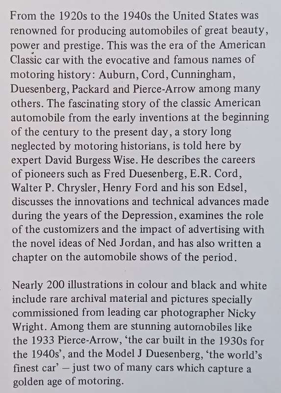 Classic American Automobiles | David Burgess Wise