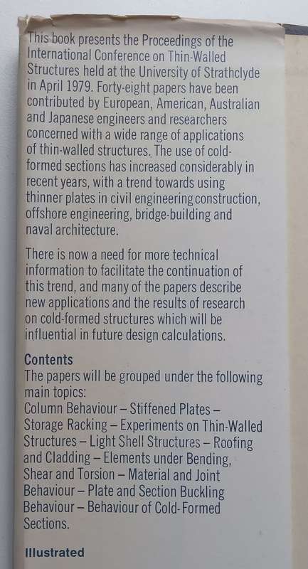 Thin-Walled Structures: Recent Technical Advances and Trends in Design, Research and Construction...