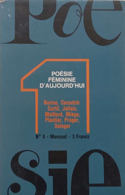 Poesie 1: Poesie Feminine DAujourdHui (French)
