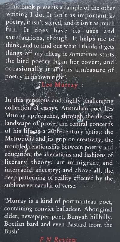 The Paperback Tree: Selected Prose | Les Murray
