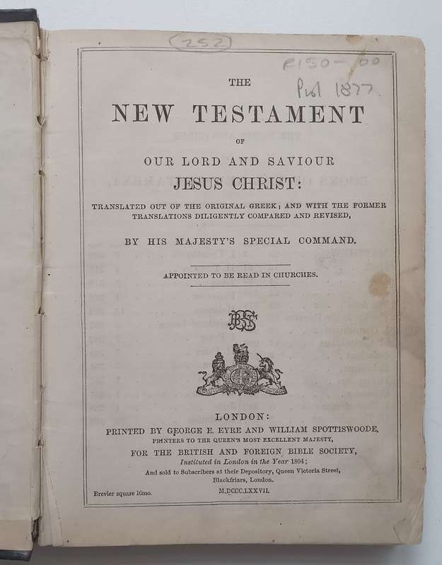 The New Testament (Published 1877)