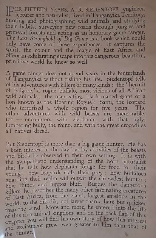 The Last Stronghold of Big Game | A. R. Siedentopf