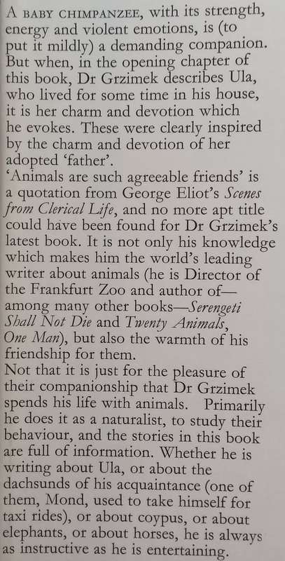 Such Agreeable Friends | Bernhard Grzimek