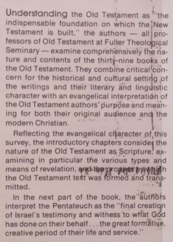 Old Testament Survey: The Message, Form, and Background of the Old Testament | William Sanford La...