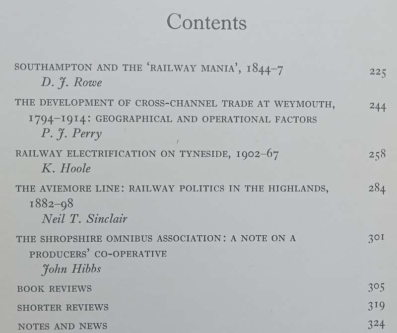 Transport History (Vol. 2, No. 3, November 1969)