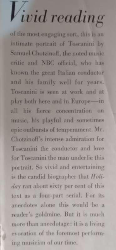 Toscanini: An Intimate Portrait | Samuel Chotzinoff