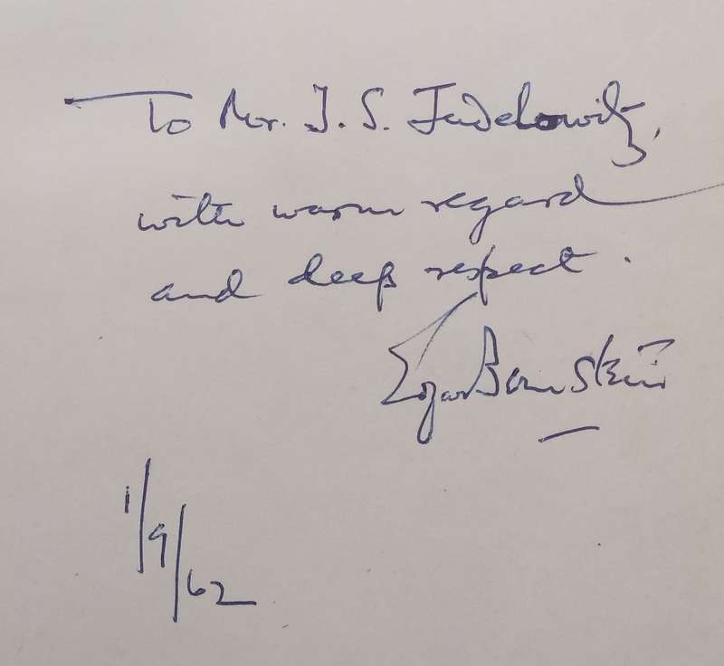 My Judaism, My Jews (Inscribed by Author) | Edgar Bernstein