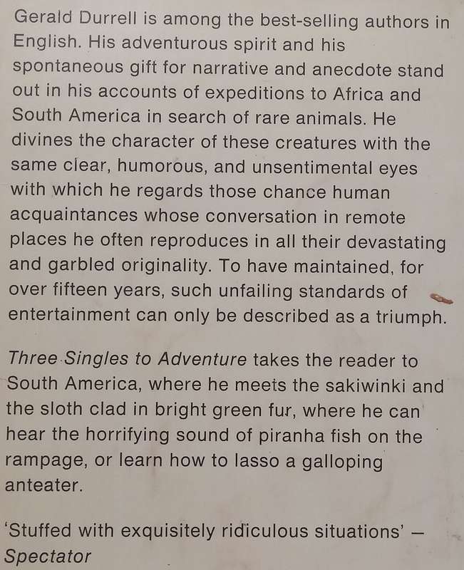 Three Singles to Adventure | Gerald Durrell