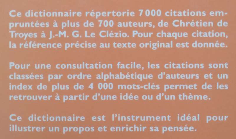 Larousse Dictionnaire des Citations (French) | R. Carlier, et al.