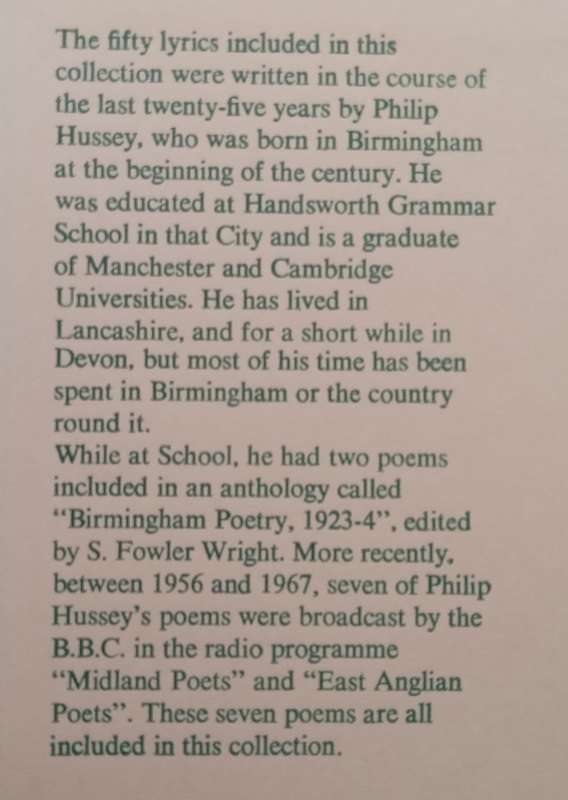 Two Score and Ten: 50 Poems | Philip Hussey