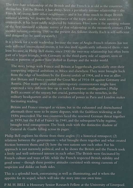 France & Britain, 1900-1940: Entente & Estrangement | P. M. H. Bell