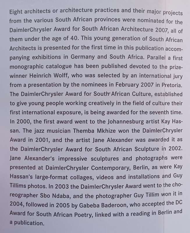 The Nominees (Daimler Chrysler Award for South African Architecture, 2007)