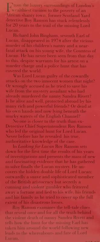 Looking for Lucan: The Final Verdict | Roy Ranson