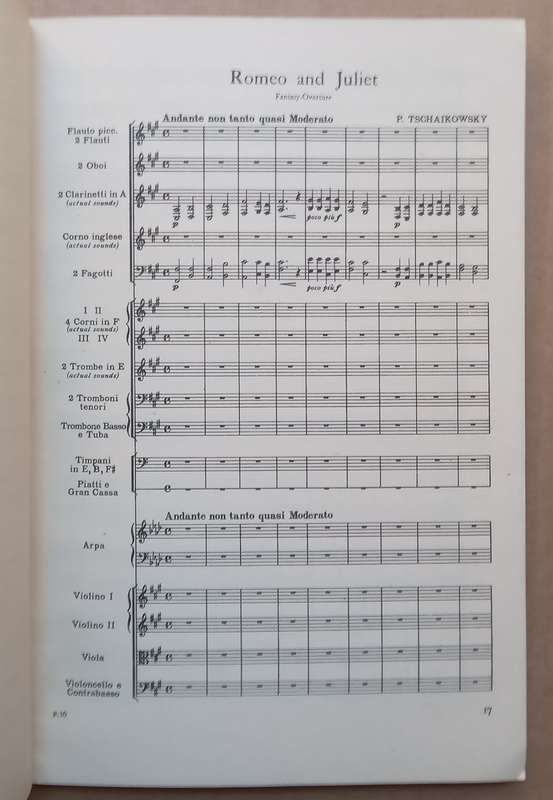 Tchaikovsky: Fantasy-Overture Romeo and Juliet (Score, Copy of SA writer Stephen Gray)
