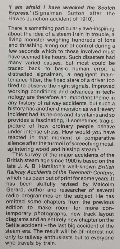 Trains to Nowhere: British Steam Accidents, 1906-1960 | J. A. B. Hamilton