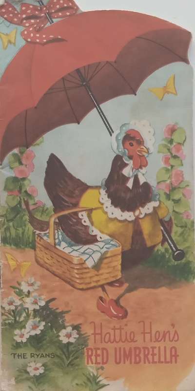 Hattie Hens Red Umbrella (Published 1950)