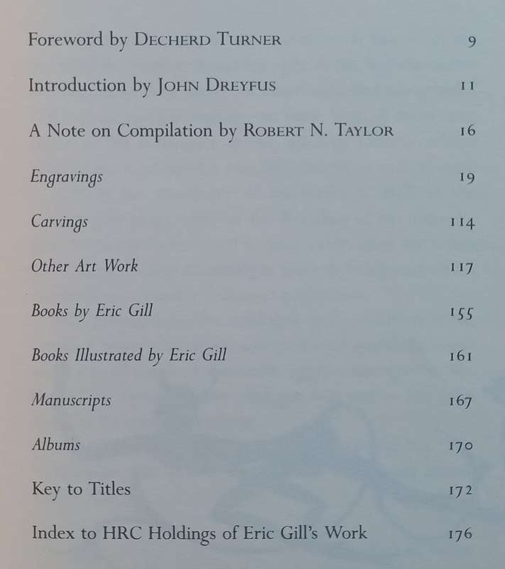 The Library Chronicle of the University of Texas at Austin: The Eric Gill Collection Catalogue (I...