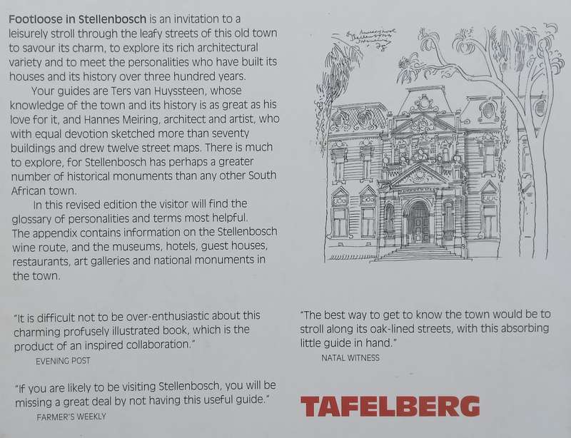 Footloose in Stellenbosch: A Visitors Guide | Hans Meiring & Ters van Huyssteen