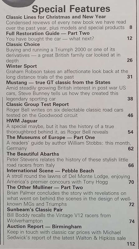 Thoroughbred & Classic Cars (January 1983)