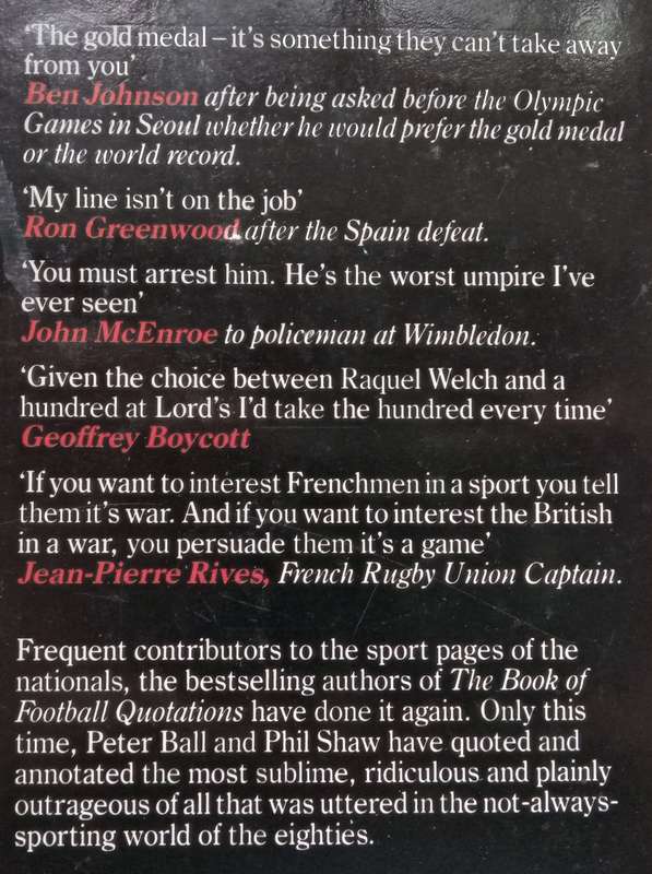 Sports Quotes of the Eighties | Peter Ball & Phil Shaw