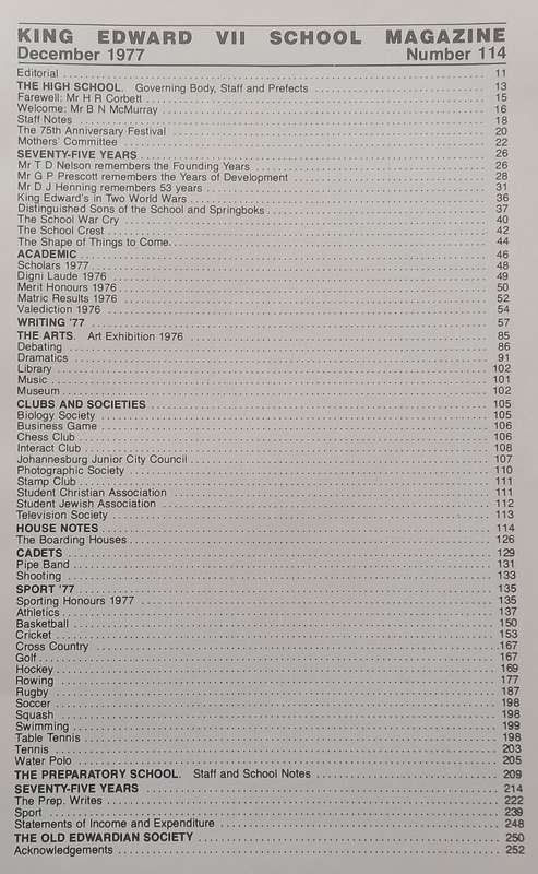 King Edward VII School 1977 Magazine (75th Anniversary Edition)
