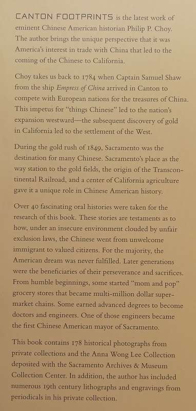 Canton Footprints: Sacramentos Chinese Legacy (Inscribed by Author, with Loosely Inserted Orde...