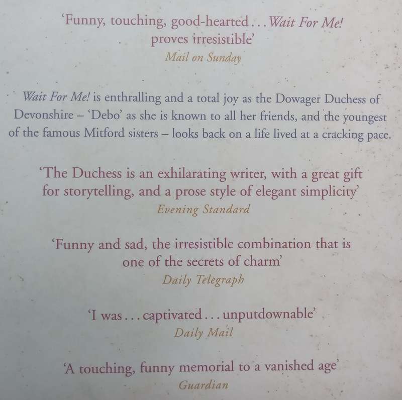 Wait for Me! Memoirs of the Youngest Mitford Sister | Deborah Devonshire