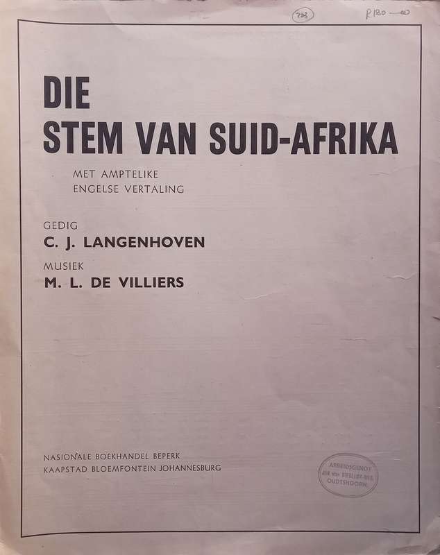 Die Stem van Suid-Afrika (Music Score, with Official English Translation) | C. J. Langenhoven & M...