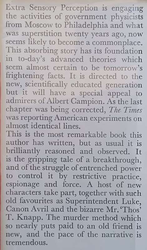 The Mind Readers (First Edition, 1965) | Margery Allingham