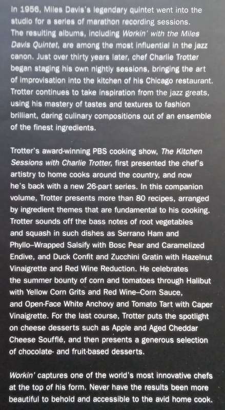 Workin More Kitchen Sessions with Charlie Trotter | Charlie Trotter & Sari Zernich