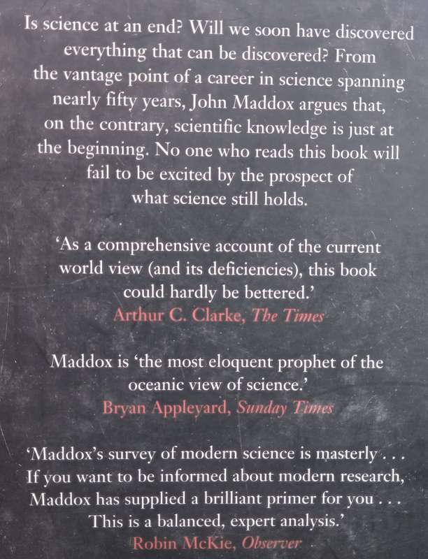 What Remains to be Discovered | John Maddox