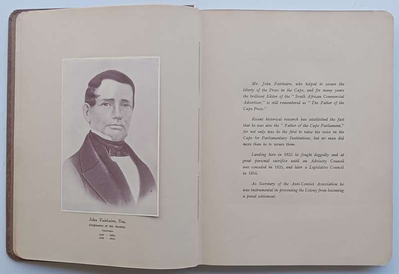 History of the South African Mutual Life Assurance Society, 1845-1925 (Inscribed by Secretary of ...